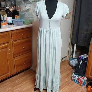 See You Monday Light Green Maxi Dress